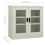 Office Cabinet Light grey Steel, tempered glass Standard 335931