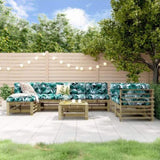 8 Piece Garden Lounge Set Impregnated Wood Pine 3186584