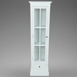 ZNTS Chic Bookcase Cabinet with 3 Shelves White Wooden 60639
