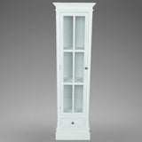 ZNTS Chic Bookcase Cabinet with 3 Shelves White Wooden 60639