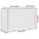 ZNTS Garden Planter 110x60x72 cm Impregnated Wood Pine 3282653