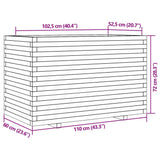 ZNTS Garden Planter 110x60x72 cm Impregnated Wood Pine 3282653