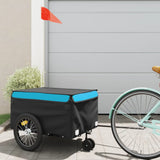 Bike Trailer Black and Blue 45 kg Iron 94107