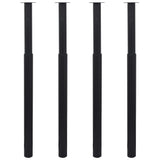 Telescopic Table Legs 4 pcs Black 710 mm-1100 mm 3051488
