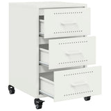 Bedside Cabinet White 36x39x59 cm Steel 846733