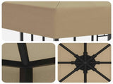 Gazebo 3 x 3 m Beige Polyester and Steel 190 gsm 900325