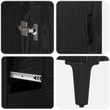 Highboard Black Oak 69.5 x 34 x 180 cm Engineered Wood 3416228
