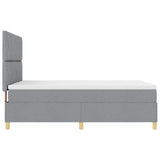 Box Spring Bed with Headboard Light grey 160 x 200 cm Fabric 3339707
