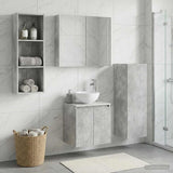 Bathroom Furniture Set 4 pcs Concrete Grey 3407426