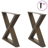 Coffee Table Legs 2 pcs Natural Steel 50x cm Steel 4012707
