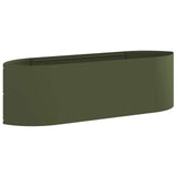 Raised Garden Bed Olive Green 140 x 40x 40 cm Steel 8011715
