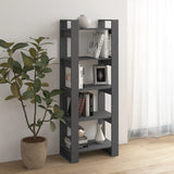 Book Cabinet/Room Divider Grey 60x35x160 cm Solid Wood 813891