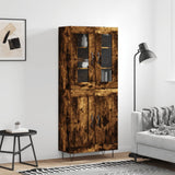 Highboard Smoked Oak 69.5x34x180 cm Engineered Wood 3198374
