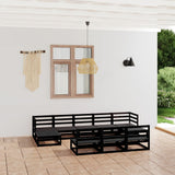 10 Piece Garden Lounge Set Solid Wood Pine 3076098