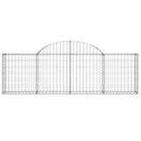 Arched Gabion Baskets 8 pcs 200x30x60/80 cm Galvanised Iron 3146074