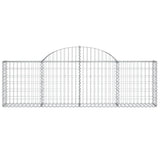 Arched Gabion Baskets 10 pcs 200x30x60/80 cm Galvanised Iron 3146076