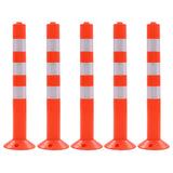 Traffic Control Bollards 5 pcs Plastic 75 cm 142829