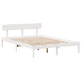 Bed Frame without Mattress White 120x200 cm Solid Wood Pine 3301513
