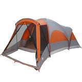 Family Tent Tunnel 8-Person Grey and Orange Waterproof 4009554