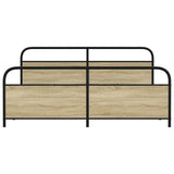 Metal Bed Frame without Mattress Sonoma Oak 183x213 cm 3318653