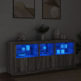 Sideboard with LED Lights Grey Sonoma 162x37x67 cm 3209000