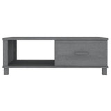 Coffee Table HAMAR Dark Grey 100x55x35 cm Solid Wood Pine 340454