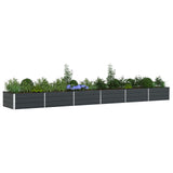 Planter Anthracite 580 x 100 x 45 cm Galvanised Steel 42018227