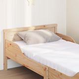 Bed Frame with Mattress Brown 80 x 200 cm Solid Pine Wood 3385943