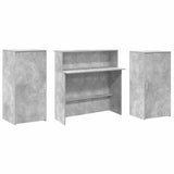 Reception Desk Concrete Grey 200x50x103.5 cm Engineered Wood 3324217