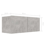 8 Piece TV Cabinet Set Concrete Grey Engineered Wood 3079111
