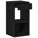 Bedside Cabinets with Drawer 2 pcs Black Oak 35x34x66.5 cm 858716