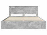 Bed Frame with Drawer Concrete Grey 140 x 200 cm Engineer Wood 3410179
