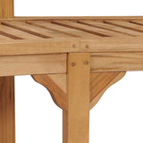 Garden Bench Natural Teak Solid Teak Wood Large Durable 310494