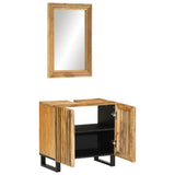 2 Piece Bathroom Furniture Set Solid Wood Rough Mango 3217088