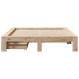 Bed Frame without Mattress 140x190 cm Solid Wood Pine 3309011