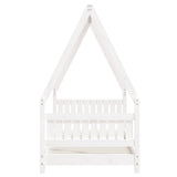 Kids Bed Frame White 80x160 cm Solid Wood Pine 834505