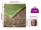Double Sleeping Bag with Pillows for Adults Camping 3-4 Seasons 94449