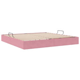 Storage Bed with Mattress with Storage Pink 200 x 200 cm Velvet 3370123