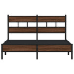 ZNTS Bed Frame without Mattress Brown Oak 137x190 cm Engineered Wood 4017307