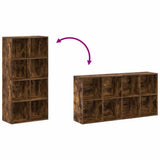 Book Cabinet/Sideboard Smoked Oak 66x30x130 cm Engineered Wood 815249
