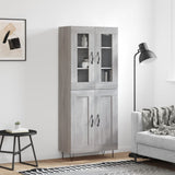 Highboard Grey Sonoma 69.5x34x180 cm Engineered Wood 3198375