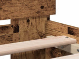 Bed Frame with Headboard Old Wood 80 x 200 cm Engineered Wood 8009017