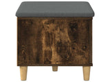 Hall Bench with Cushion with Storage Smoked Oak 60 x 38 x 46 cm 891524