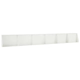Retaining Wall 6 pcs 60 x 12 x 40 cm Steel White 3449164