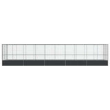 Aviary with Extension Silver 1039x207x212 cm Steel 3214275