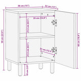 Bathroom Cabinet Brown 38 x 33 x 58 cm Solid Mango Wood 4017777