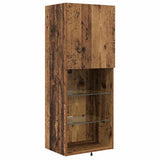 TV Wall Units with LED Strip Lights Old Wood Engineered Wood 3402947