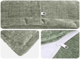Cushion Cover 6 pcs HOUTEN Green 50 x 70 cm Chenille Fabric 919544