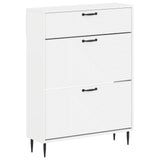 Shoe Cabinet HAARLEM 78 x 24 x 103 cm Engineered Wood White 896875