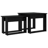Coffee Table Set 2 pcs Black Oak Engineered Wood 8000125